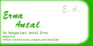 erna antal business card